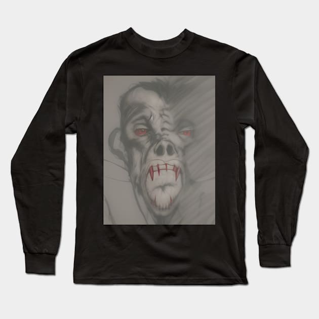 Tired Nosferatu Long Sleeve T-Shirt by Glenbobagins